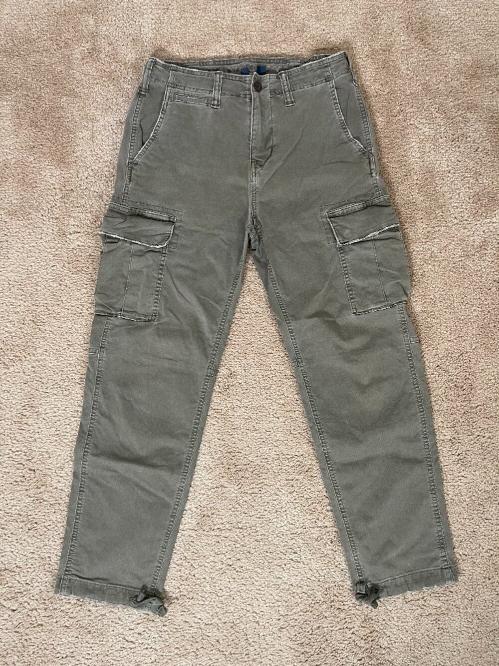 American Eagle Camper Green Flex Slim Lived-In Cargo Pants